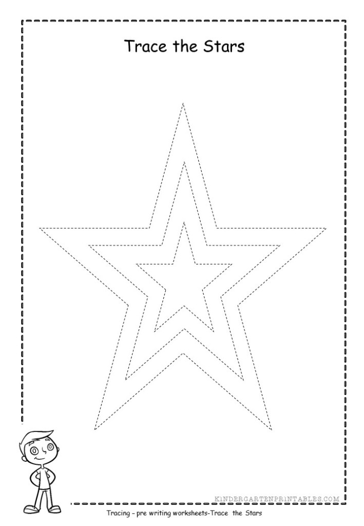 star tracing worksheet free printable