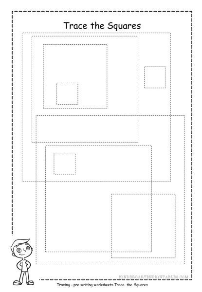 Square Shape Tracing Worksheets Free Printable