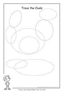 Oval tracing worksheet 1