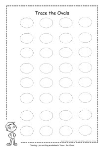 Oval tracing worksheet 2
