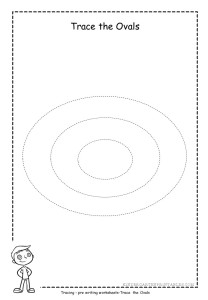 Oval tracing worksheet 3