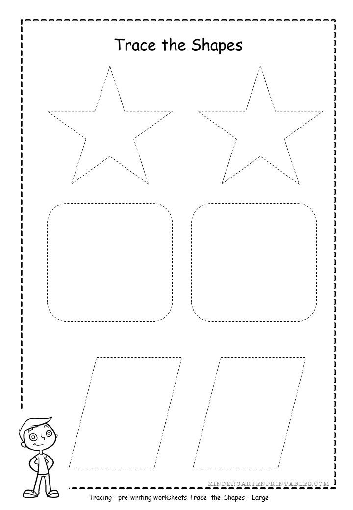 tracing shapes worksheets free printables