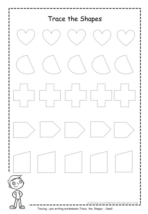 small shape tracing worksheets free printables