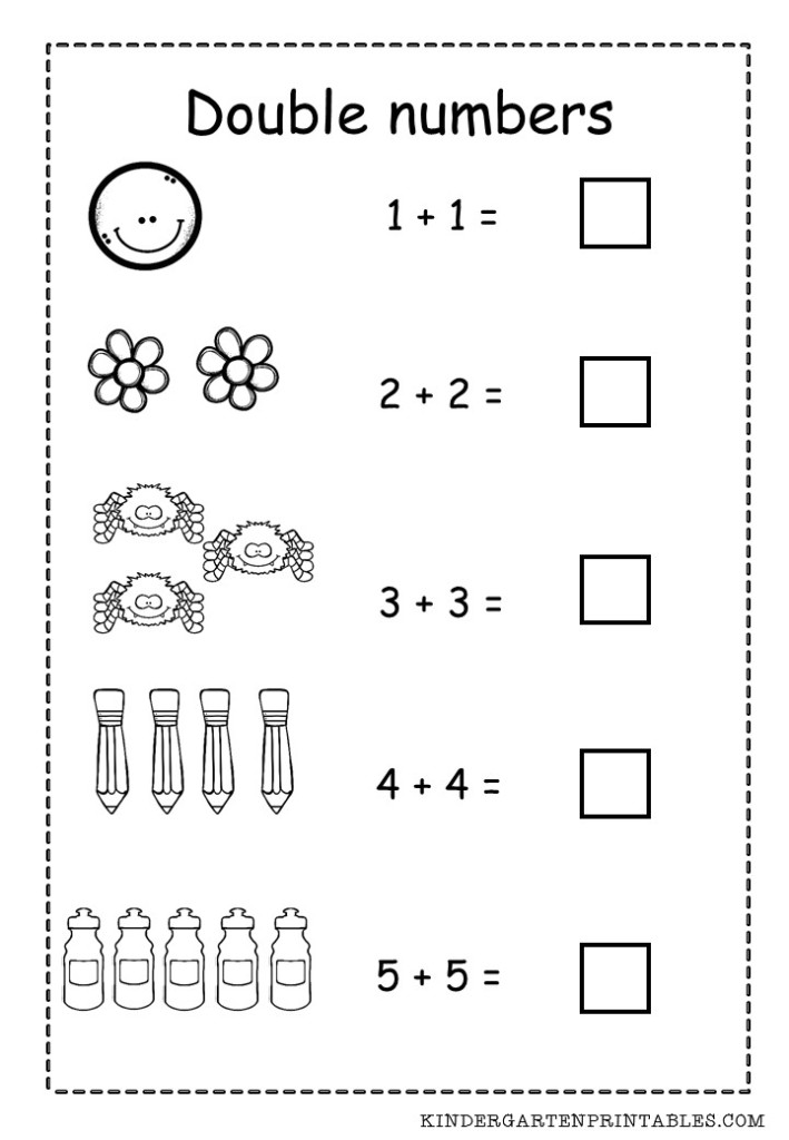 Math Addition Doubles Worksheet