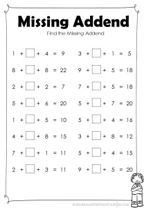Find the Missing Addend 3digits