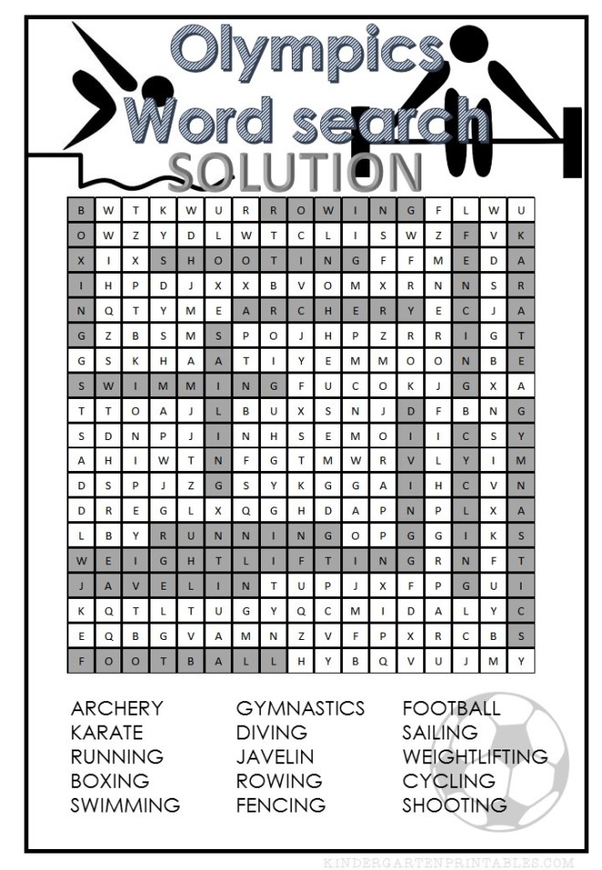 Olympics Word Search