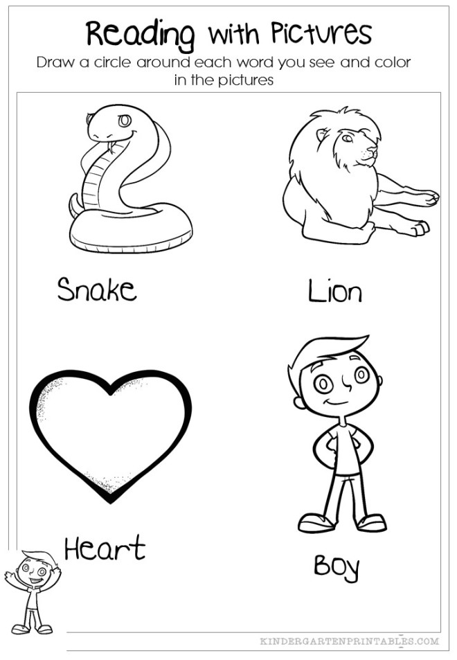 reading with pictures worksheet 2